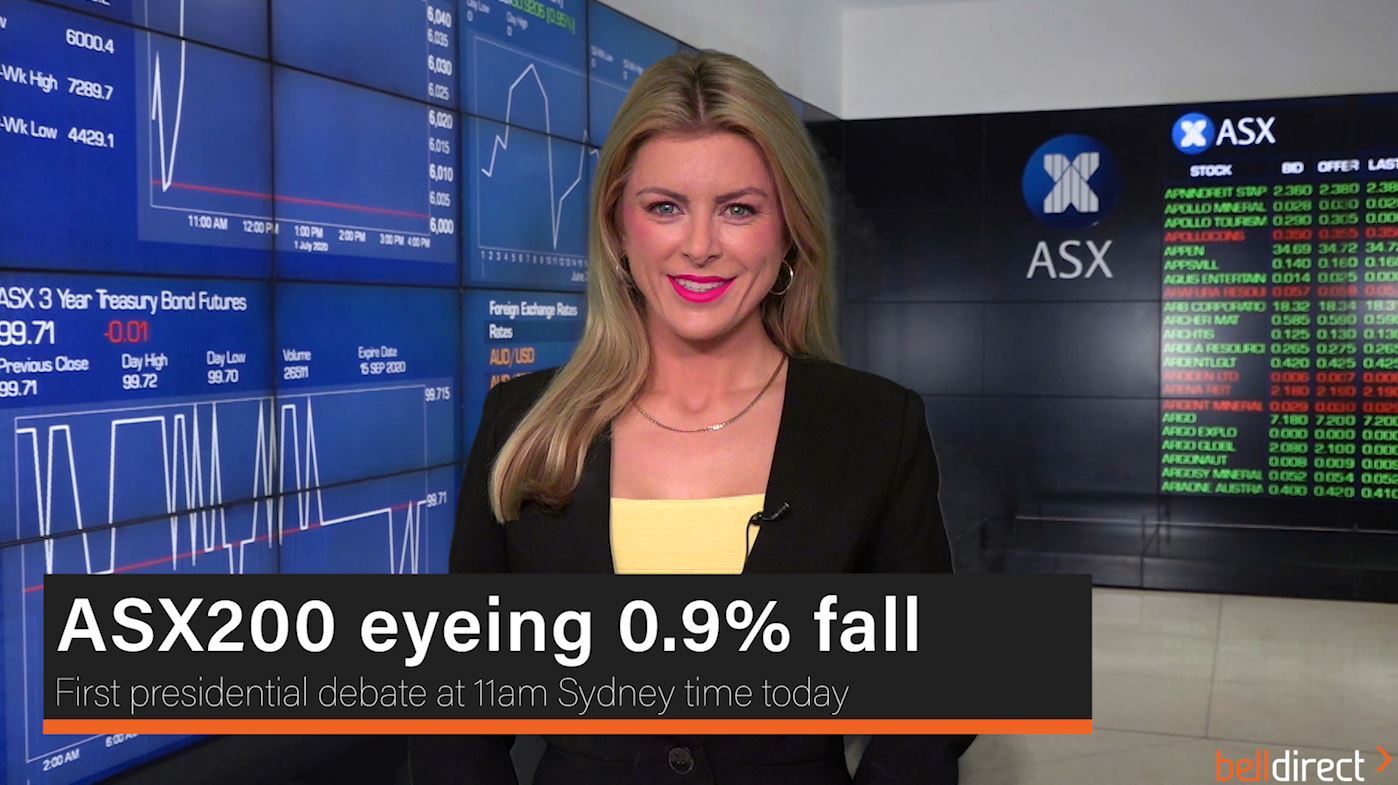 ASX200 eyeing 0.9% fall at the open