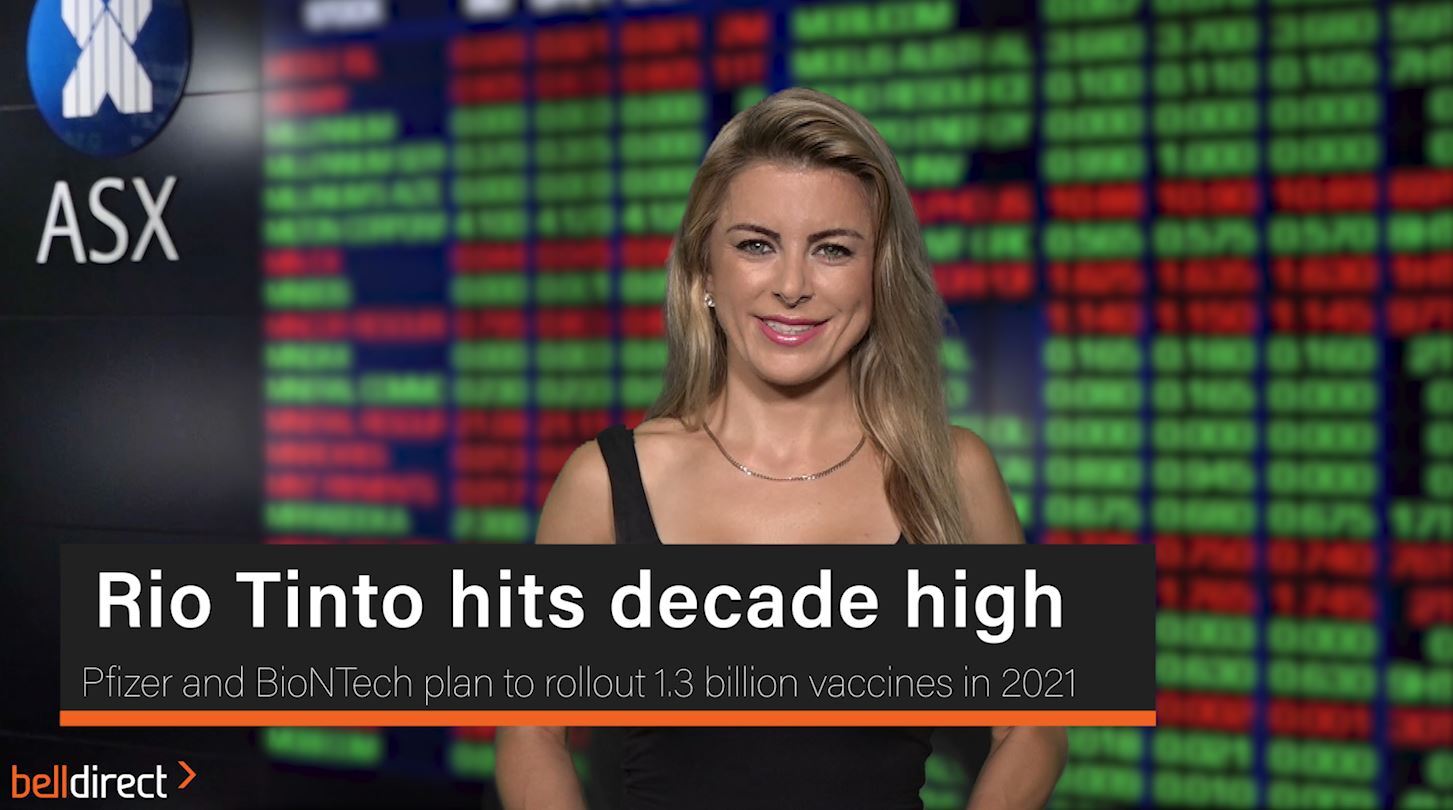 Rio Tinto hits decade high